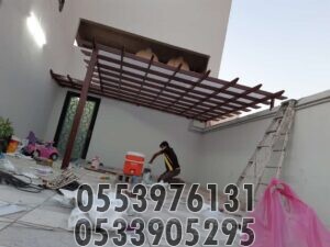 تركيب مظلات خشبية في جدة