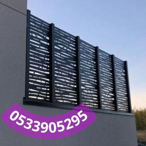 سواتر حديد وخشب للمنازل بتصاميم حديثة